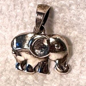 3/$35 Silver 925 Elephant Charm Pendant